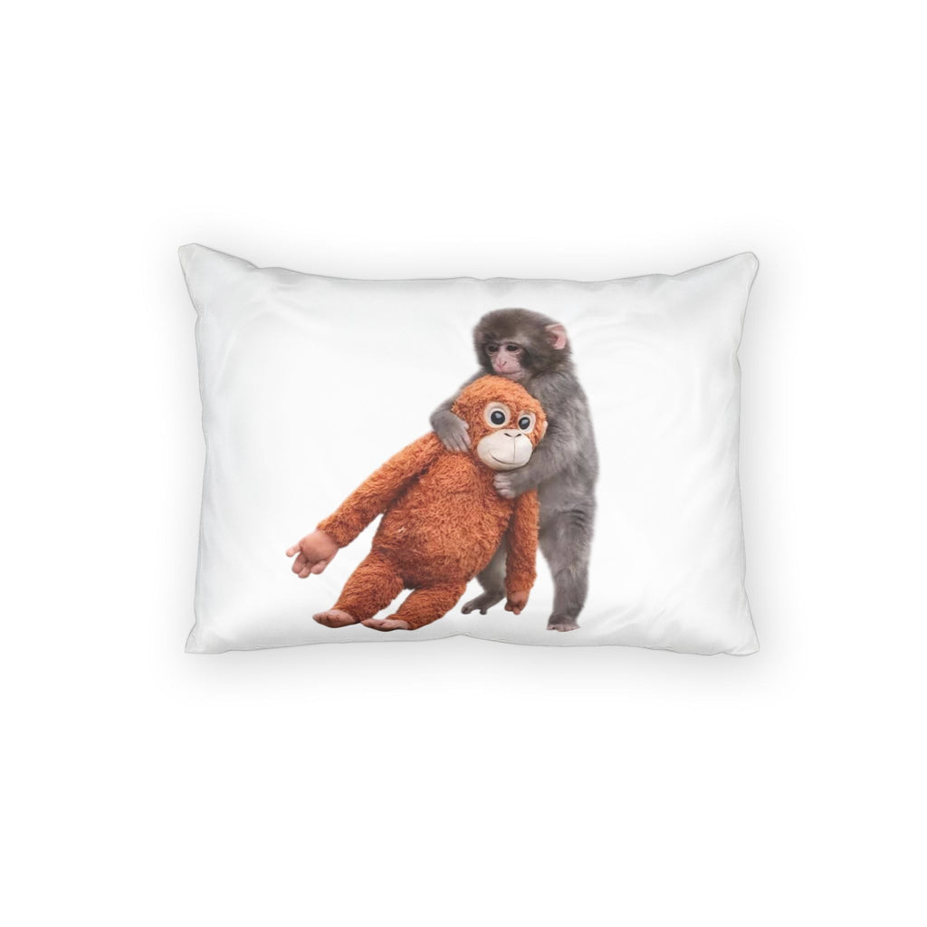Punch The Monkey Cotton Pillow