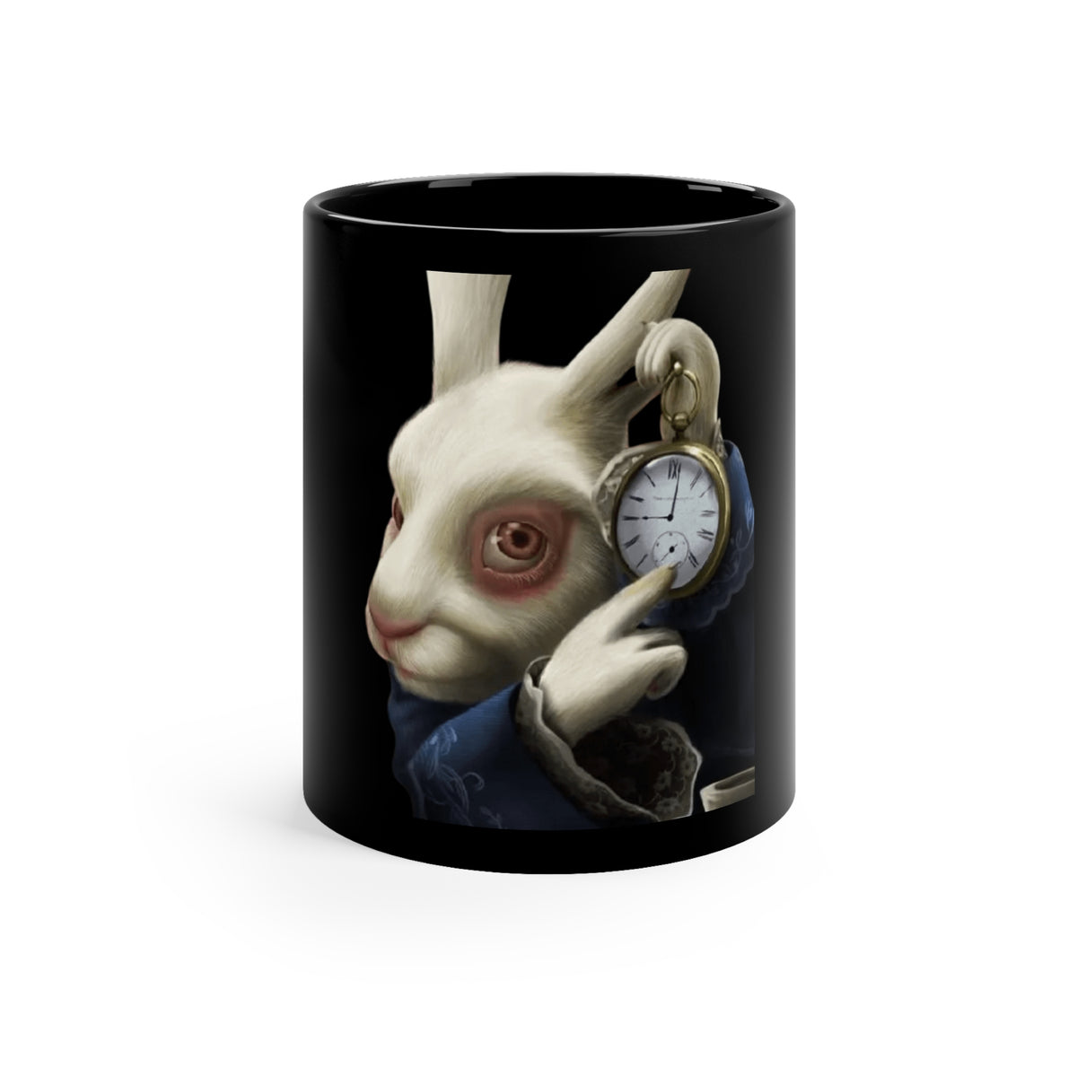 White Rabbit Time Ticking Coffee Mug 11oz