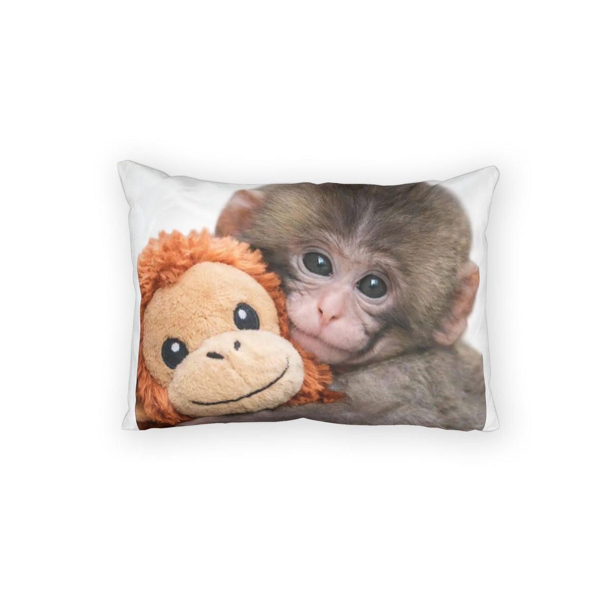 Punch The Monkey Cotton Pillow
